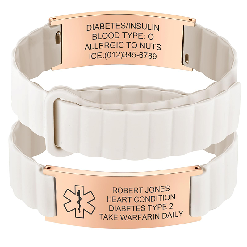 Rugged Sport Strap - Pulsera de Identificación Médica Personalizada para