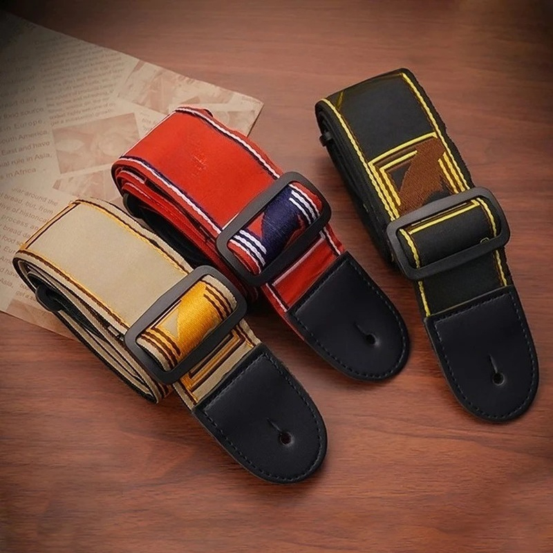 Leather Classic Strap - Correa de guitarra bordada de cuero