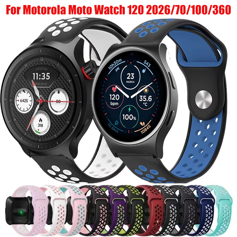 Motorola Smartwatch Accessories - Correa de repuesto transpirable de 20mm