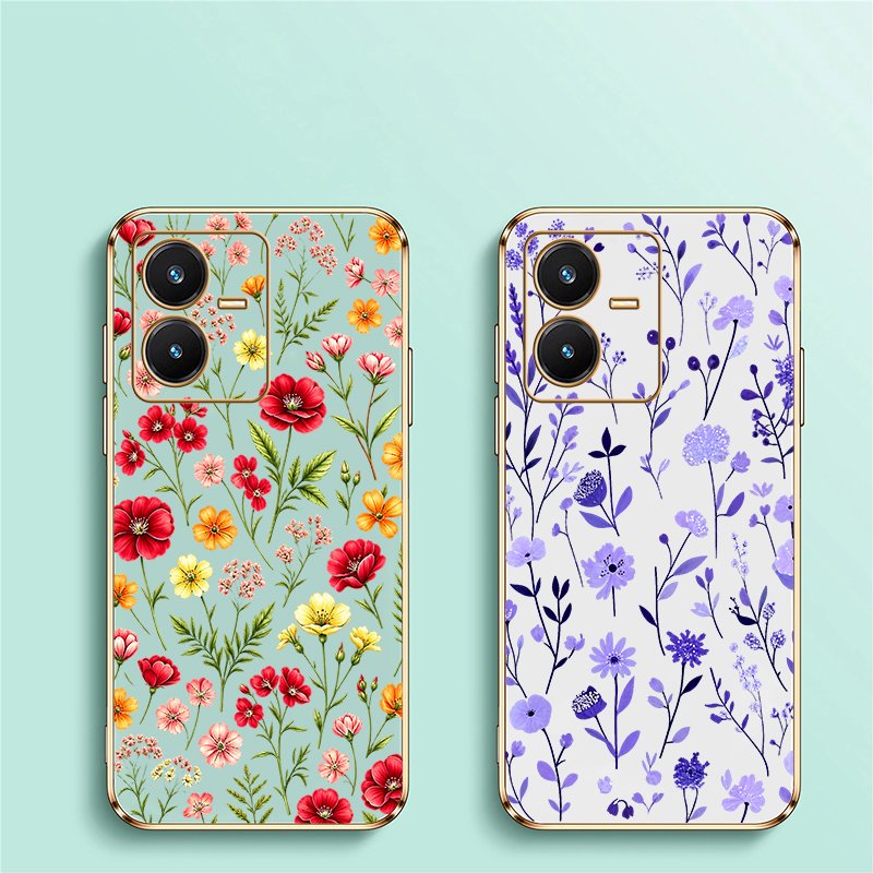 Funda con diseño de flores par - Vivo V40 reseña y precio