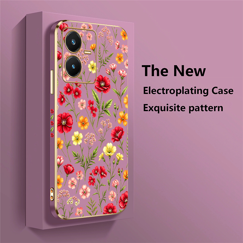 Funda con diseño de flores par - Vivo V40 reseña y precio