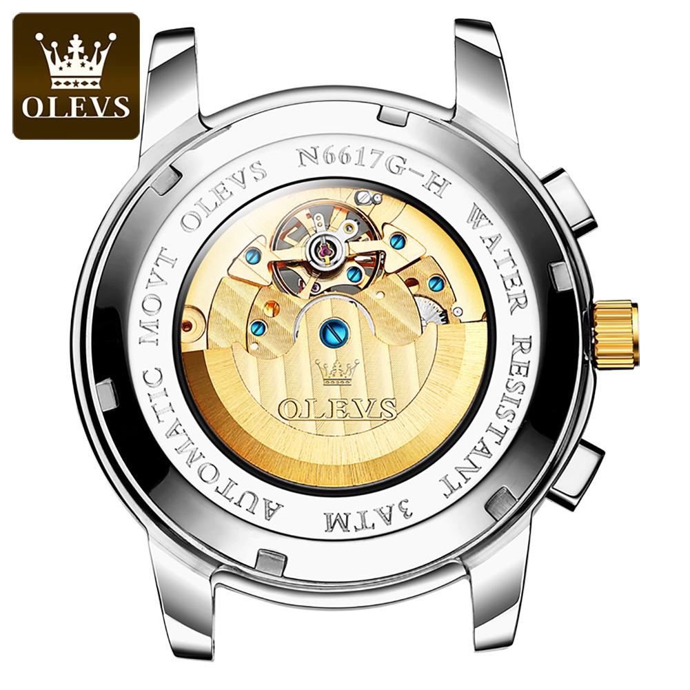 OLEVS 6617 Reloj mecánico clás - Leather Classic Strap reseña y precio