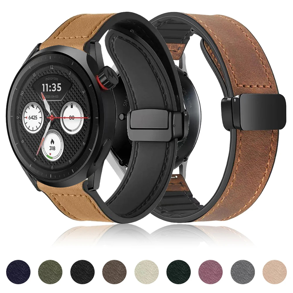 Correa de cuero suave para Mot - Motorola Smartwatch Accessories reseña y precio