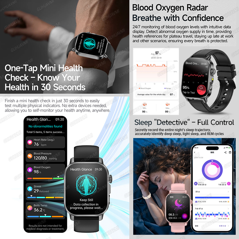 GUHUAVMI 2026 Nuevo Reloj Inte - Android Smartwatch Accessories reseña y precio