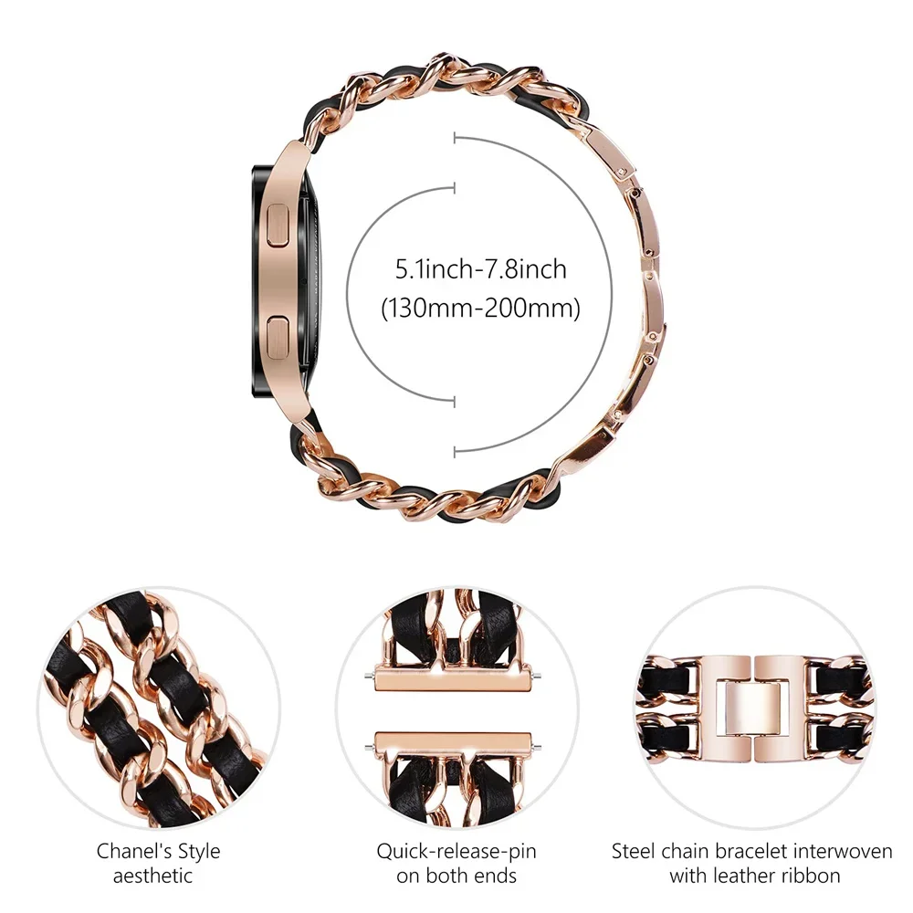 Correas de cuero + Metal para  - Amazfit Smartwatch Accessories reseña y precio