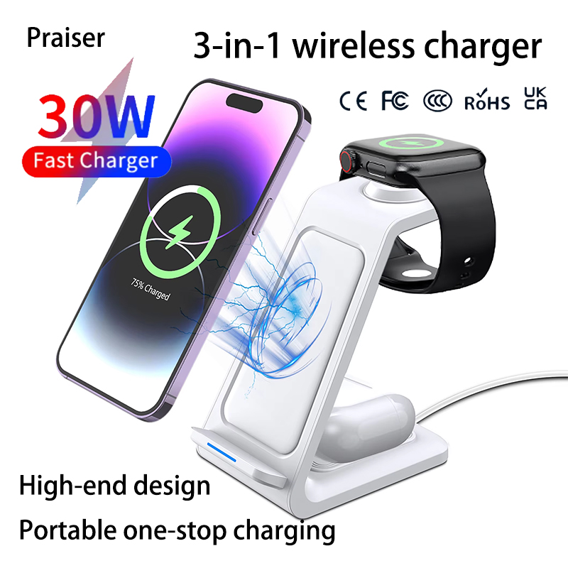 Base de carga inalámbrica 3 en - Watch Charger Cable reseña y precio